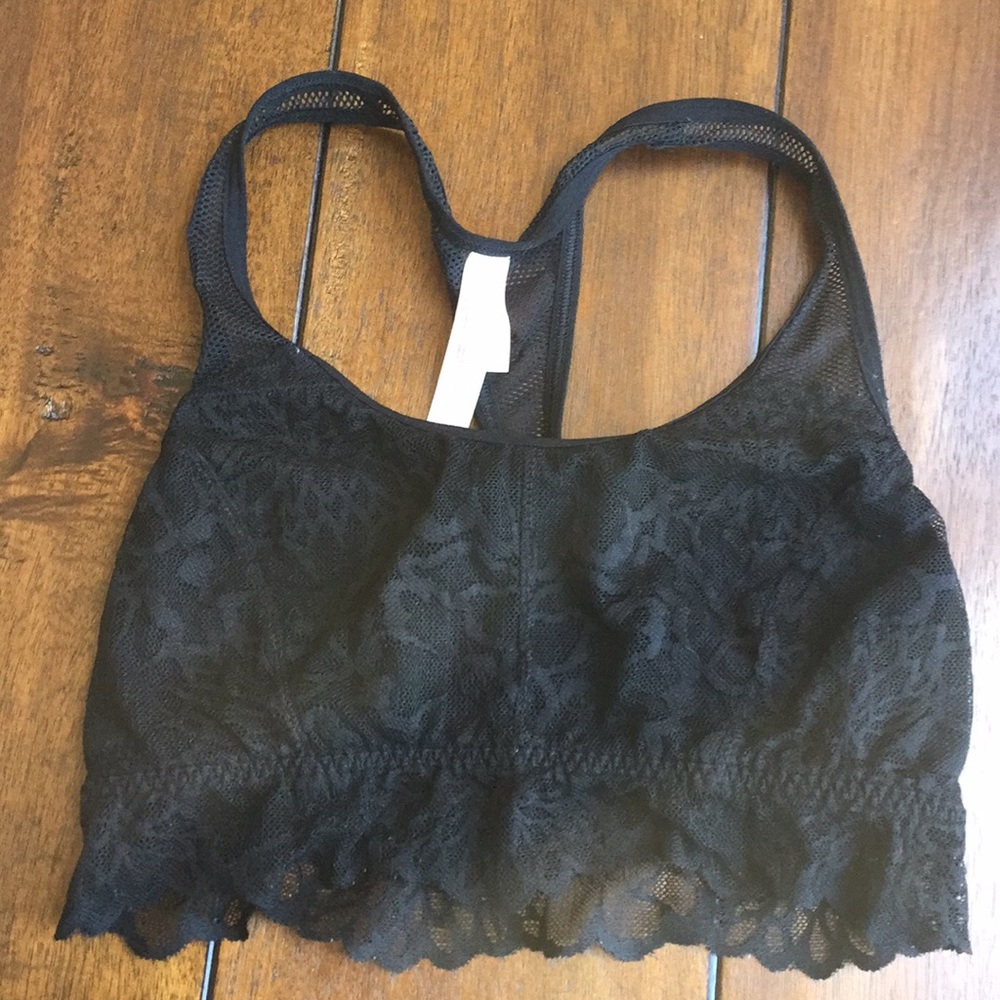 Pink racer back bralette